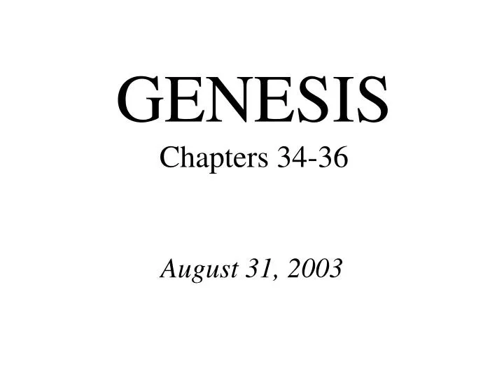 genesis chapters 34 36