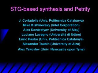 STG-based synthesis and Petrify