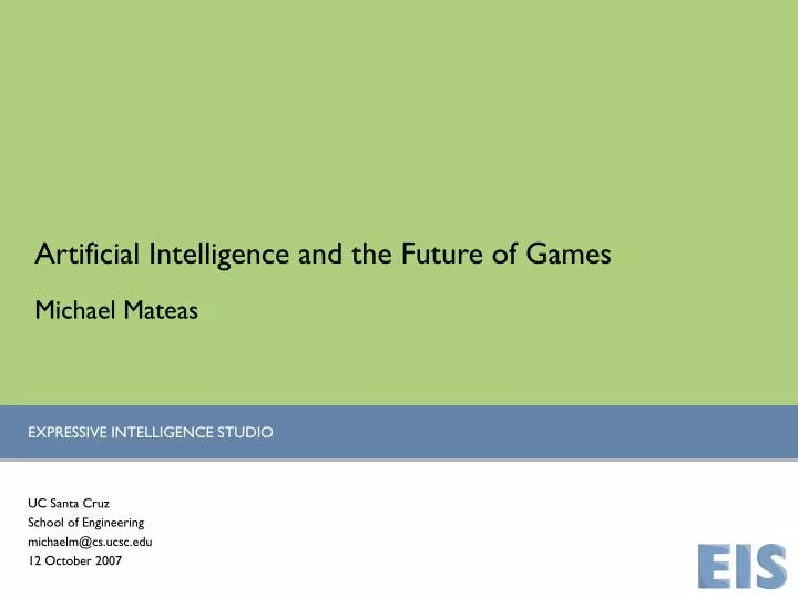 artificial intelligence and the future of games