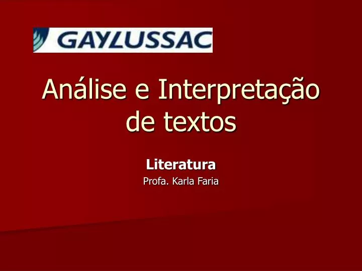 an lise e interpreta o de textos