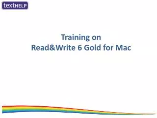 Training on Read&amp;Write 6 Gold for Mac