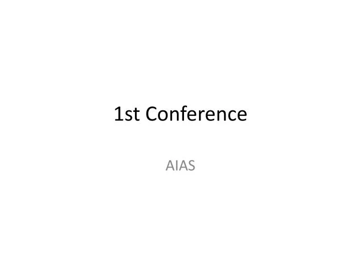 1st conference
