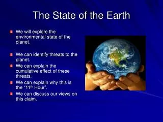 The State of the Earth