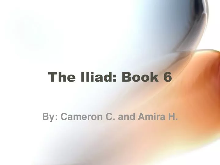 the iliad book 6