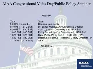AIAA Congressional Visits Day/Public Policy Seminar