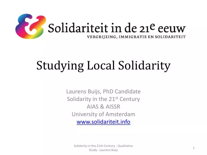 studying local solidarity
