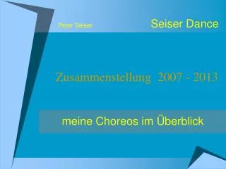 peter seiser seiser dance