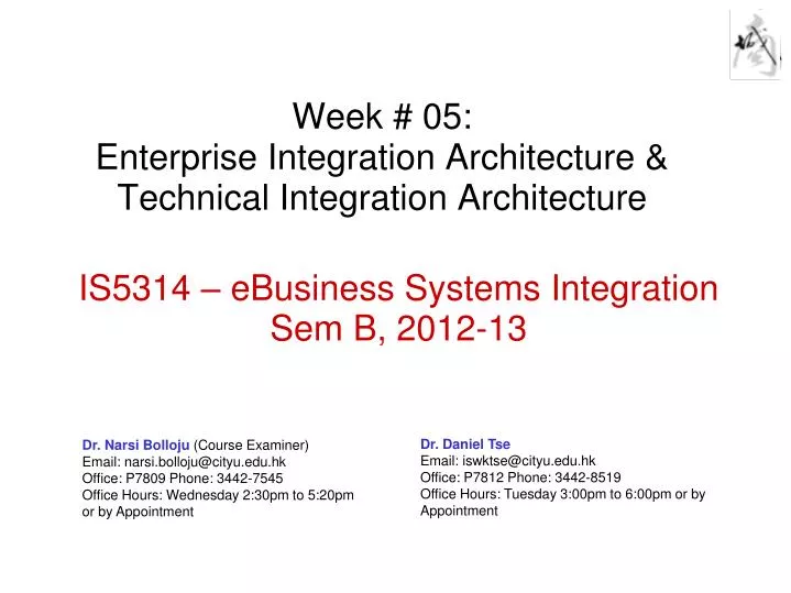 week 05 enterprise integration architecture technical integration architecture