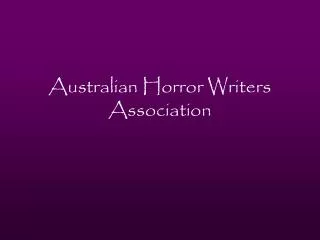 Australian Horror Writers Association
