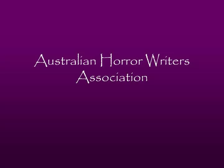 australian horror writers association