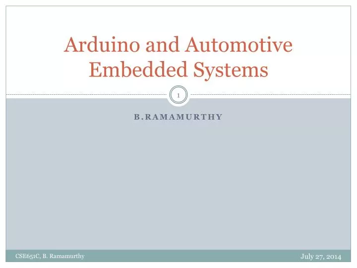 arduino and automotive embedded systems