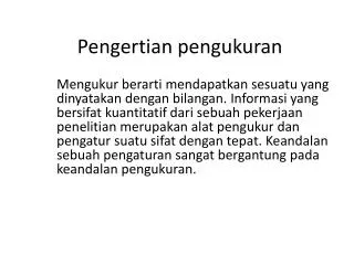 pengertian pengukuran