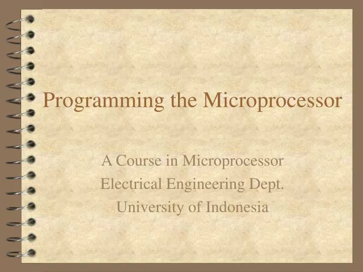 programming the microprocessor