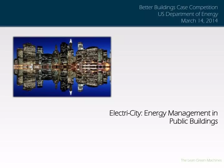 electri city energy management in public buildings