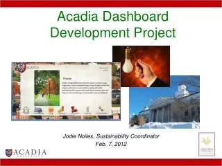 Acadia Dashboard Development Project