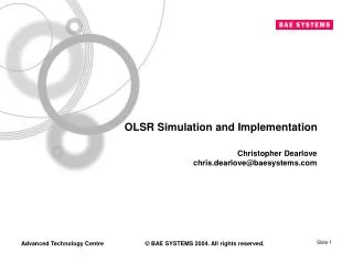 OLSR Simulation and Implementation