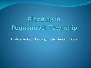 Flooding in Pequannock Township