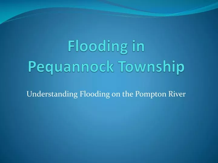 flooding in pequannock township