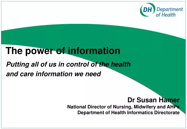 putting all of us in control of the health and care information we need