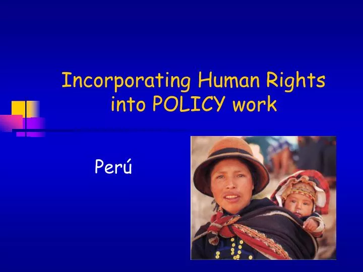 incorporating human rights into policy work