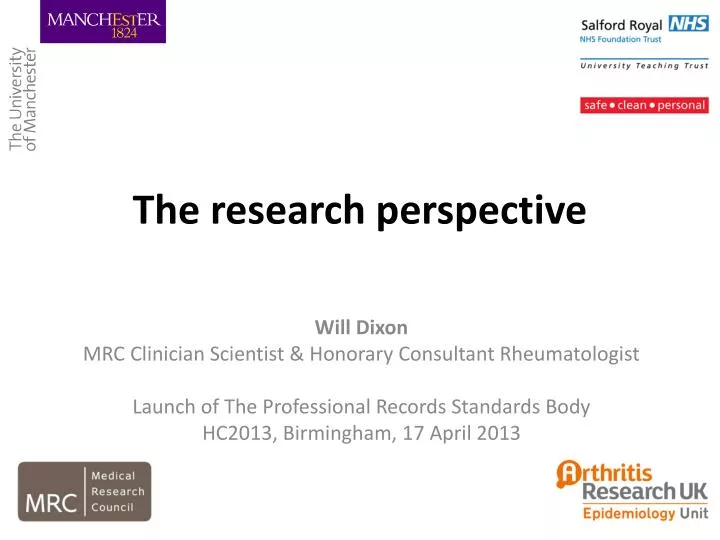 the research perspective