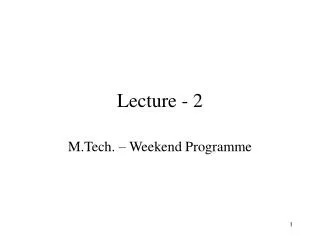 Lecture - 2