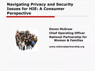 Navigating Privacy and Security Issues for HIE: A Consumer Perspective
