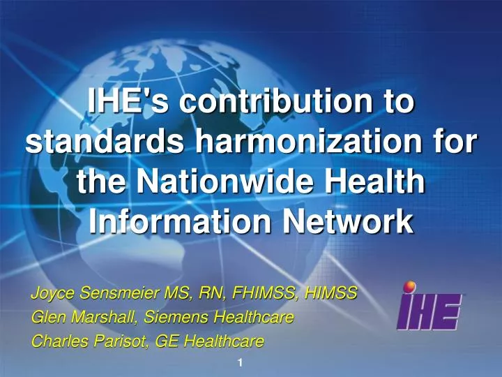 ihe s contribution to standards harmonization for the nationwide health information network
