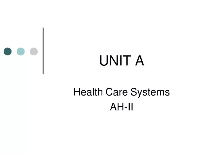 health care systems ah ii