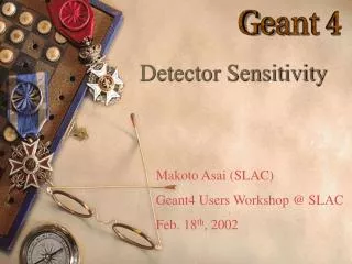 Detector Sensitivity
