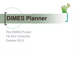 DIMES Planner