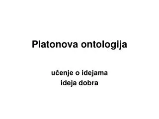 Platonova ontologija