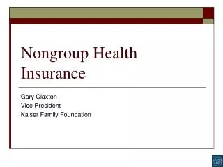 Nongroup Health Insurance