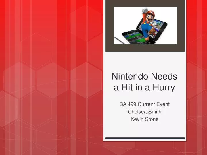 nintendo needs a hit in a hurry
