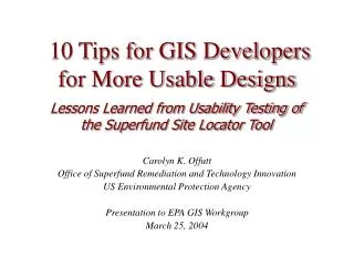 10 Tips for GIS Developers for More Usable Designs