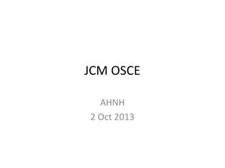 JCM OSCE