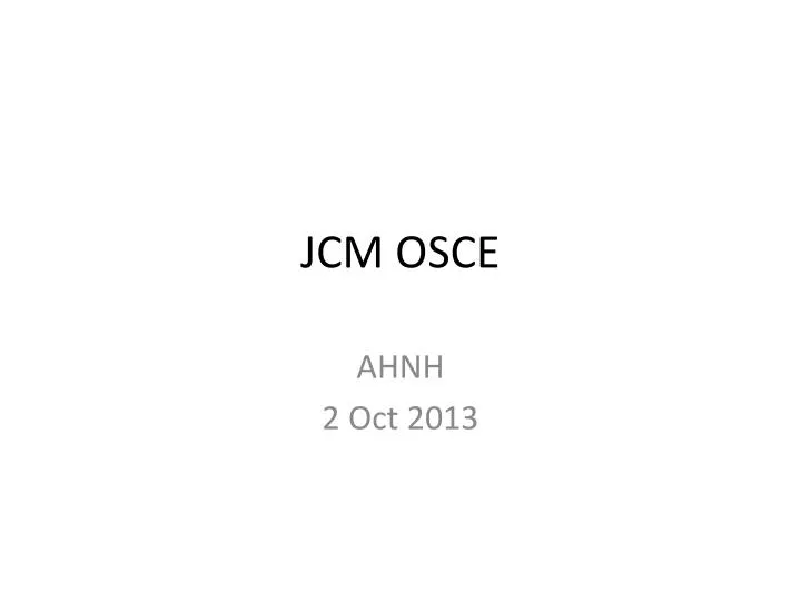 jcm osce