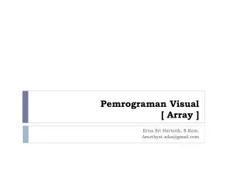 pemrograman visual array