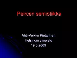 peircen semiotiikka