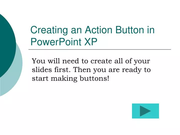 creating an action button in powerpoint xp