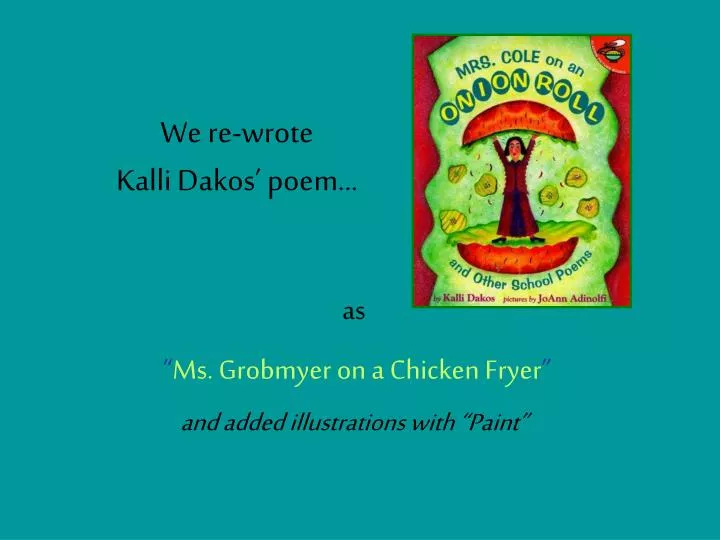we re wrote kalli dakos poem