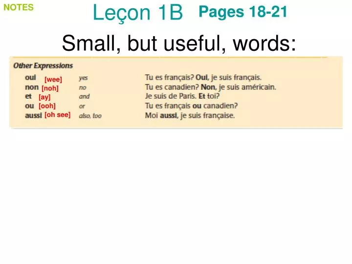 small but useful words