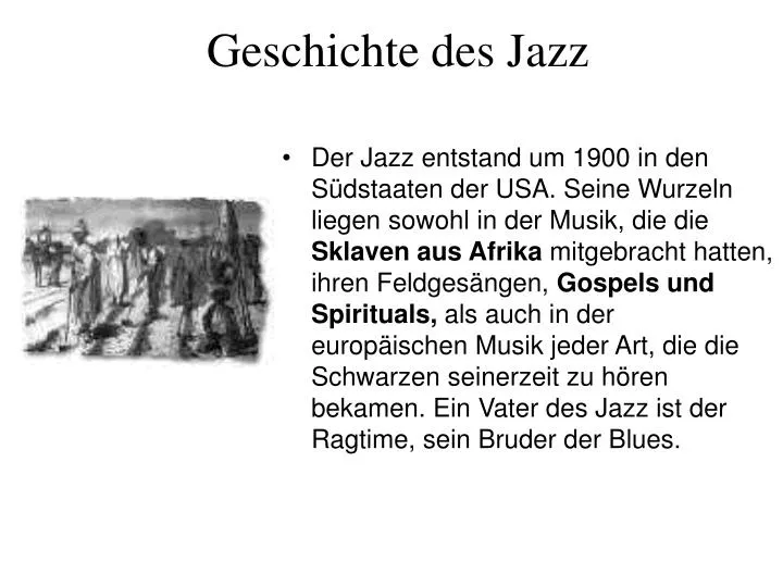 geschichte des jazz