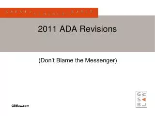 2011 ADA Revisions