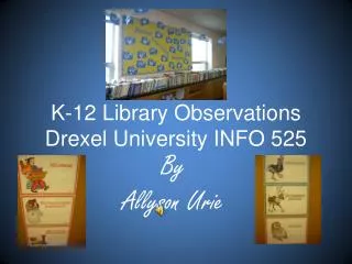 K-12 Library Observations Drexel University INFO 525