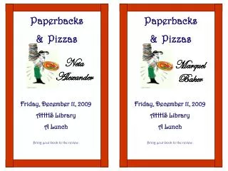 Paperbacks &amp; Pizzas