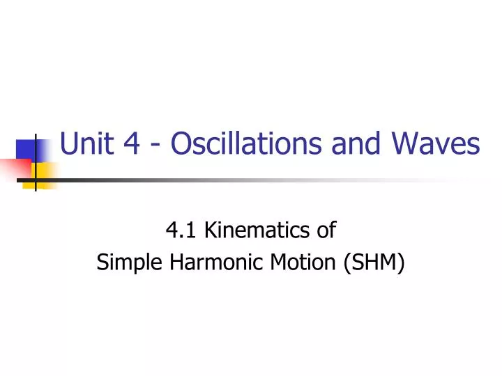 unit 4 oscillations and waves