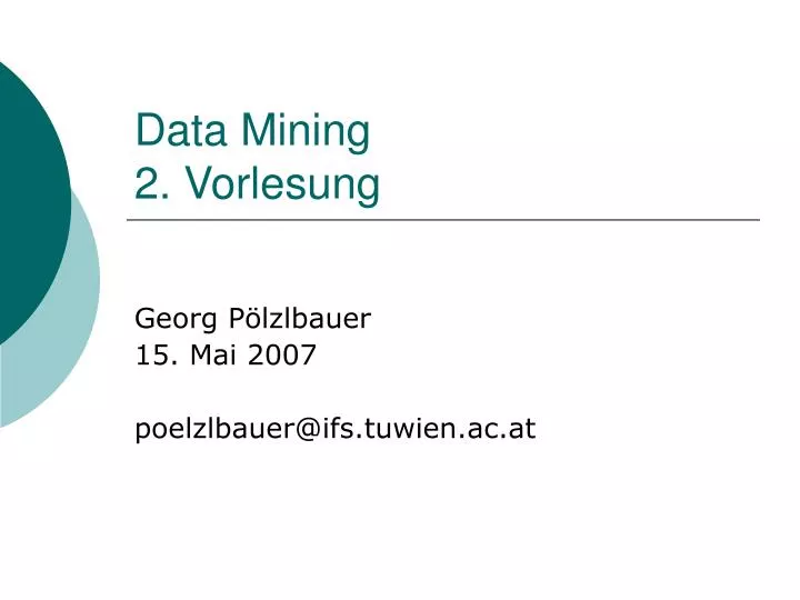 data mining 2 vorlesung