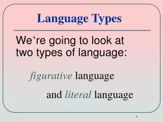 Language Types