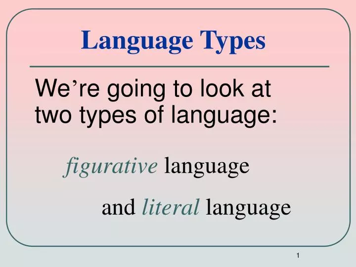 language types